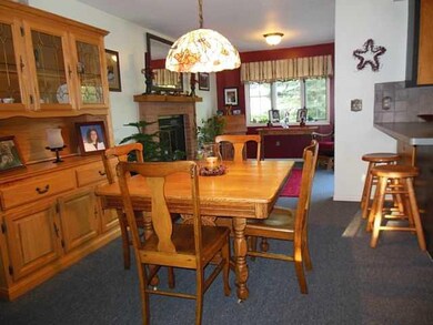 Dining Room Dining and gathering room open to kitc