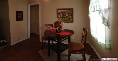 Dining room with original hardwood floors