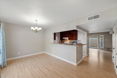 Dining Room looking in into the kitchen and breakf