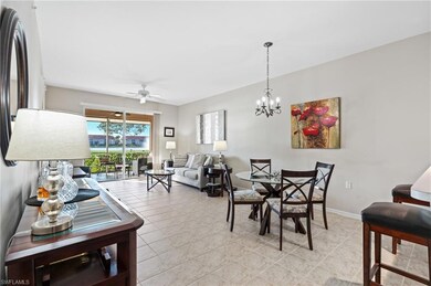 Dining area featuring ceiling fan with notable cha