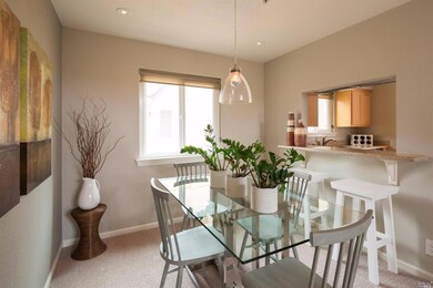 Dining room with custom recessed lighting, and cus