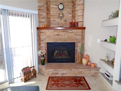 ** Custom Stone Fireplace ** Travertine Tile **