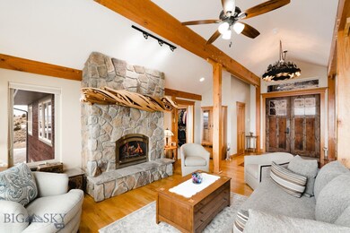 Gas fireplace with log mantle
