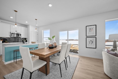 Dining area with so many windows!