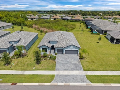 Aerial perspective of suburban area
