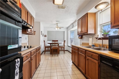 Double oven in kitchen with all appliances