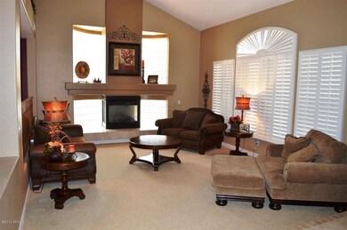 Living Room With Glass Block Fireplace