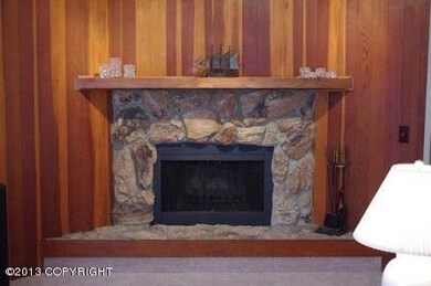 Rock wood burning fireplace