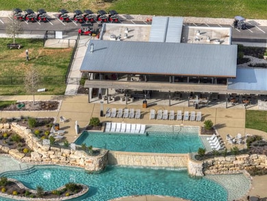 Bird's eye view of a pool area
