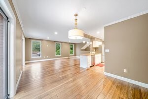 dining room into the living room area