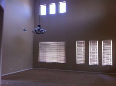 Living room with soaring ceilings