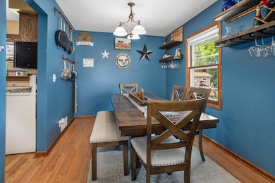 View from living room to dining room