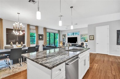 kitchen to living area