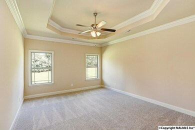 This isolated owners suite can be your getaway, featuring a beautiful trey ceiling with decorative crown molding.