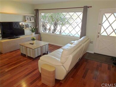 Bay window and mahogany flooring