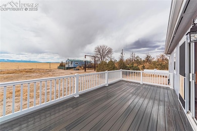 Wooden terrace with a rural view