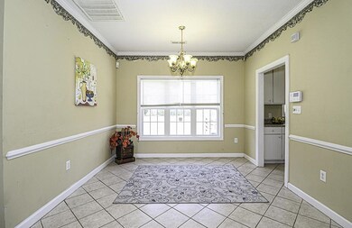 Spacious Dining area with tile flooring!