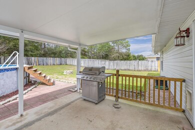 Huge covered back patio