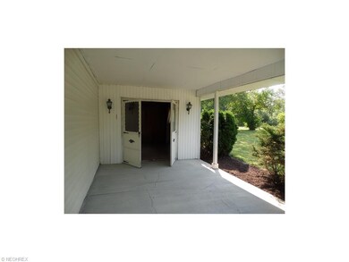 Front covered patio.