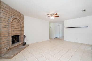Wood-burning fireplace
