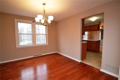 Dining room with beautiful hardwood floors