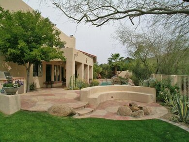 firepit and conversation area