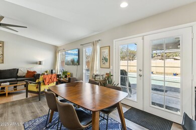 Views of the backyard from your dining table