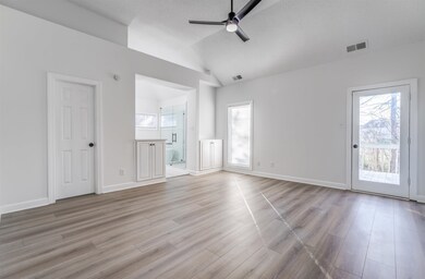 Unfurnished living room with light wood-type floor