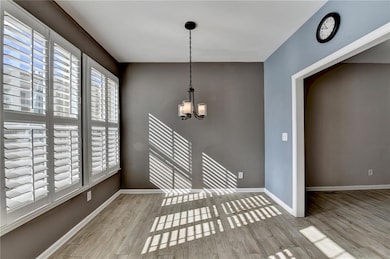 Unfurnished dining area