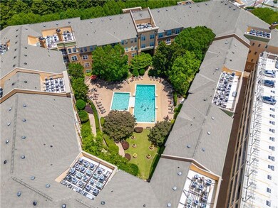 Bird's eye view of a pool