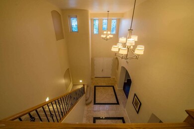 Wrought Iron and wood Stair case