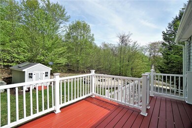 Freshly painted expansive deck...