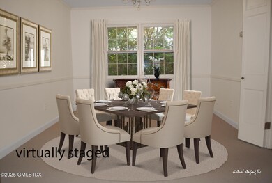 dining room vitually staged