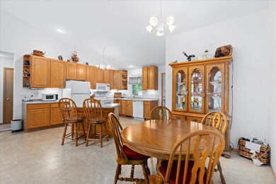 Dining area and kitchen