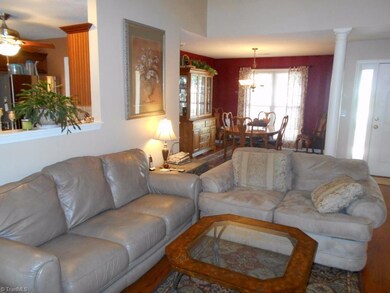 Pass-through from kitchen to living room is great for entertaining