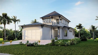 View of front of property with a balcony, driveway