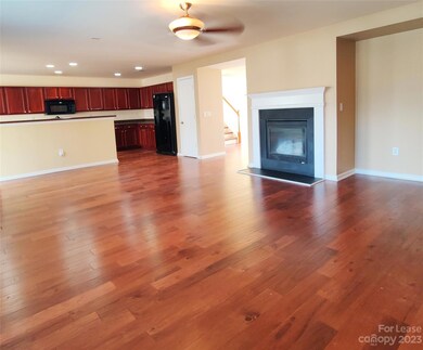 Enormous family room with gas log fireplace