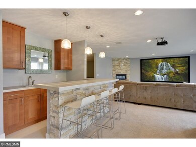 Impressive wet bar area.