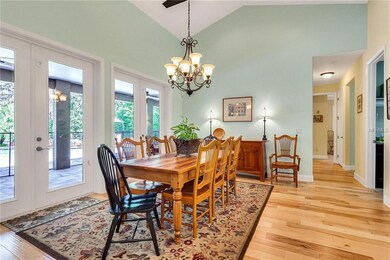 Dining Area w/Vaulted Ceiling & Wood Beams