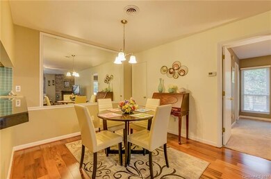 Dining area with bar top to the left