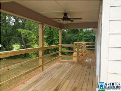Covered porch on lake side
