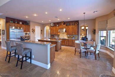 Kitchen and eat in area