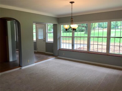 Closeup view of the OPEN Dining Room into Kitchen 