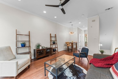 Your view from the sliding glass doors toward the
