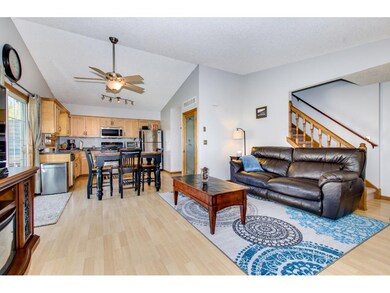 Main level open concept with vaulted ceilings
