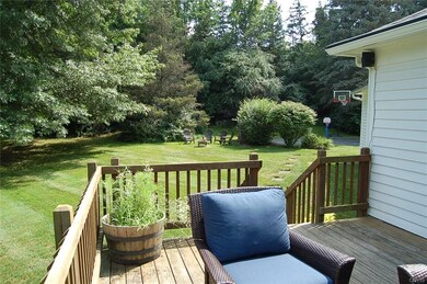 Large, wooded lot from the deck or finished lower 