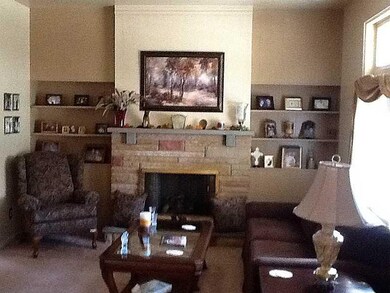 Living Room. Built in book cases on both sides of 