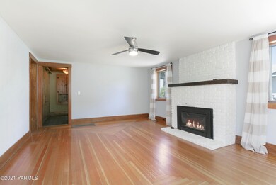 Living room with cozy gas fireplace