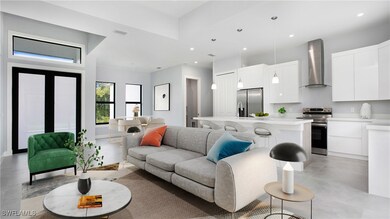 Living area featuring recessed lighting