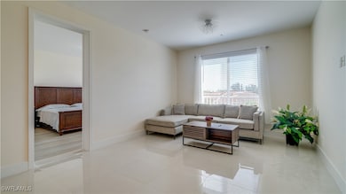 View of tiled living room